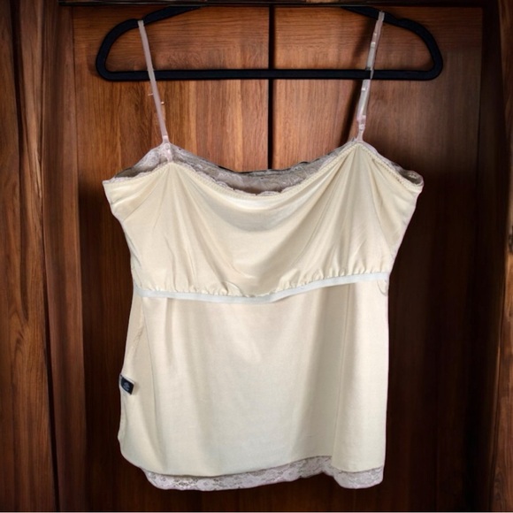 The Limited Sleeveless Lined Lace Camisole Cream Tank Top Ladies Size XL - Picture 3 of 6